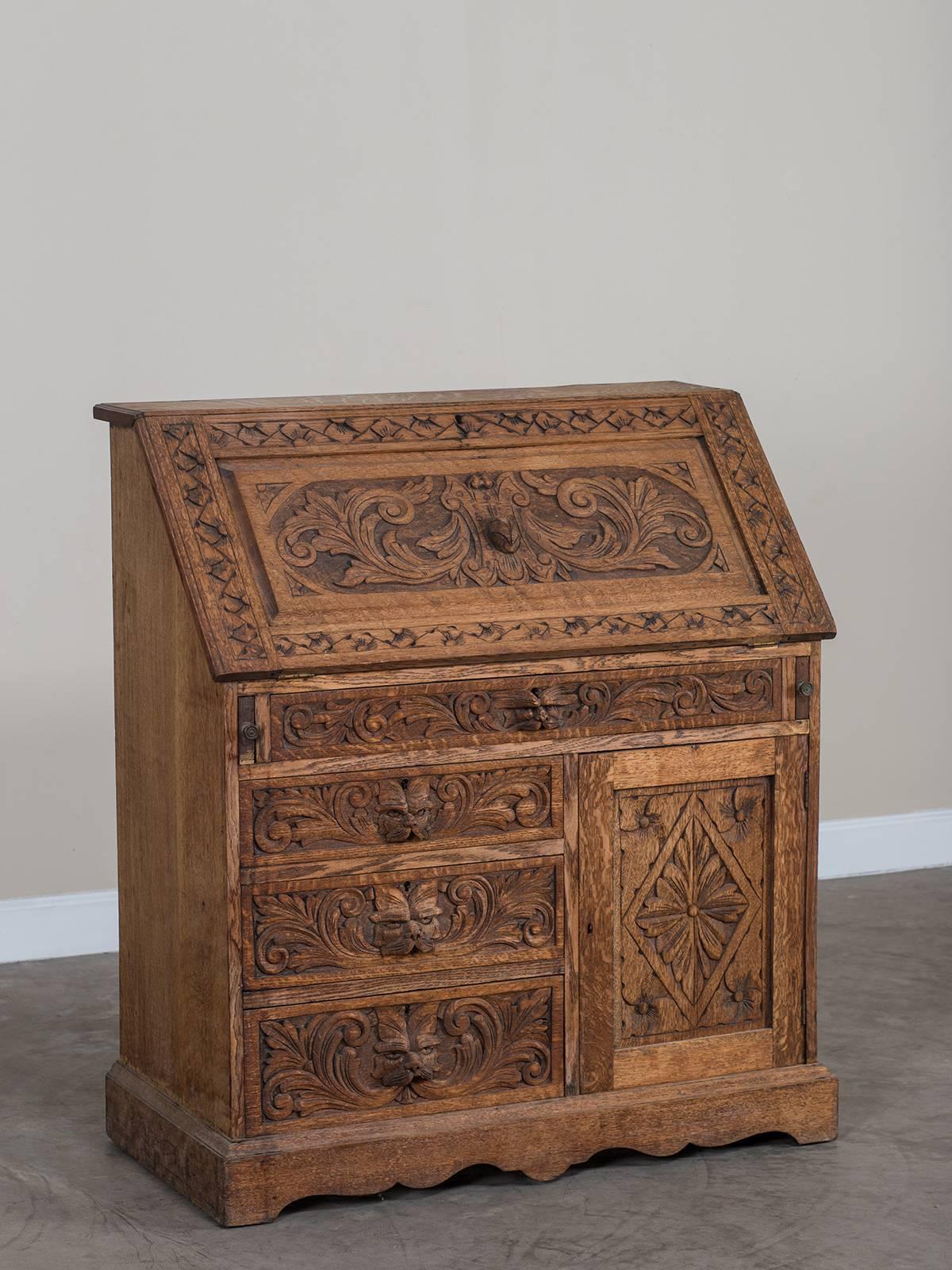 Late 19th Century Antique English Arts and Crafts Secretary Base, circa 1875