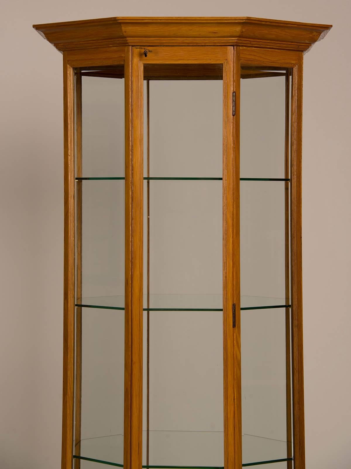 oak display cabinets