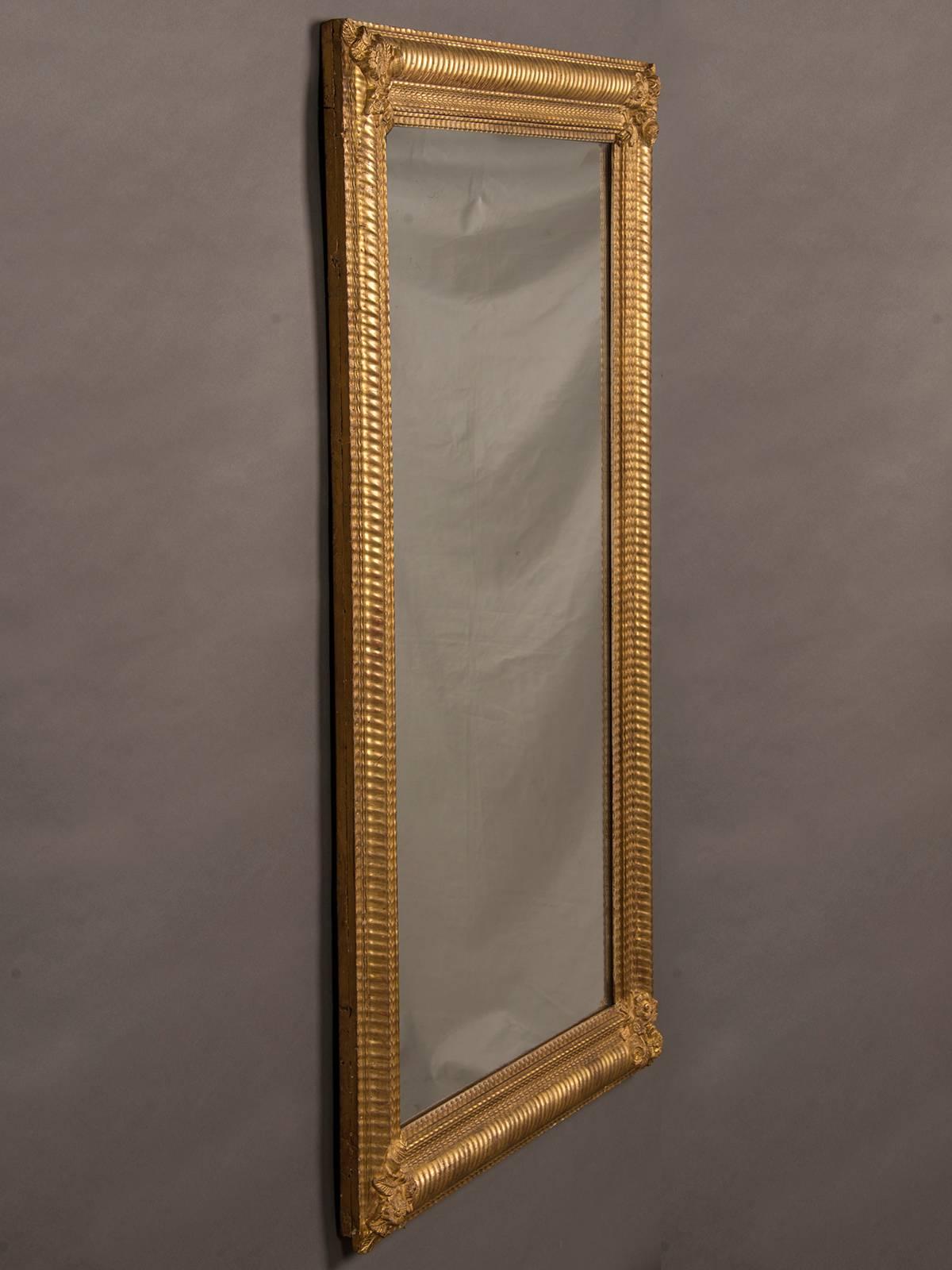 Antique French Gold Leaf Framed Mirror, circa 1895 2