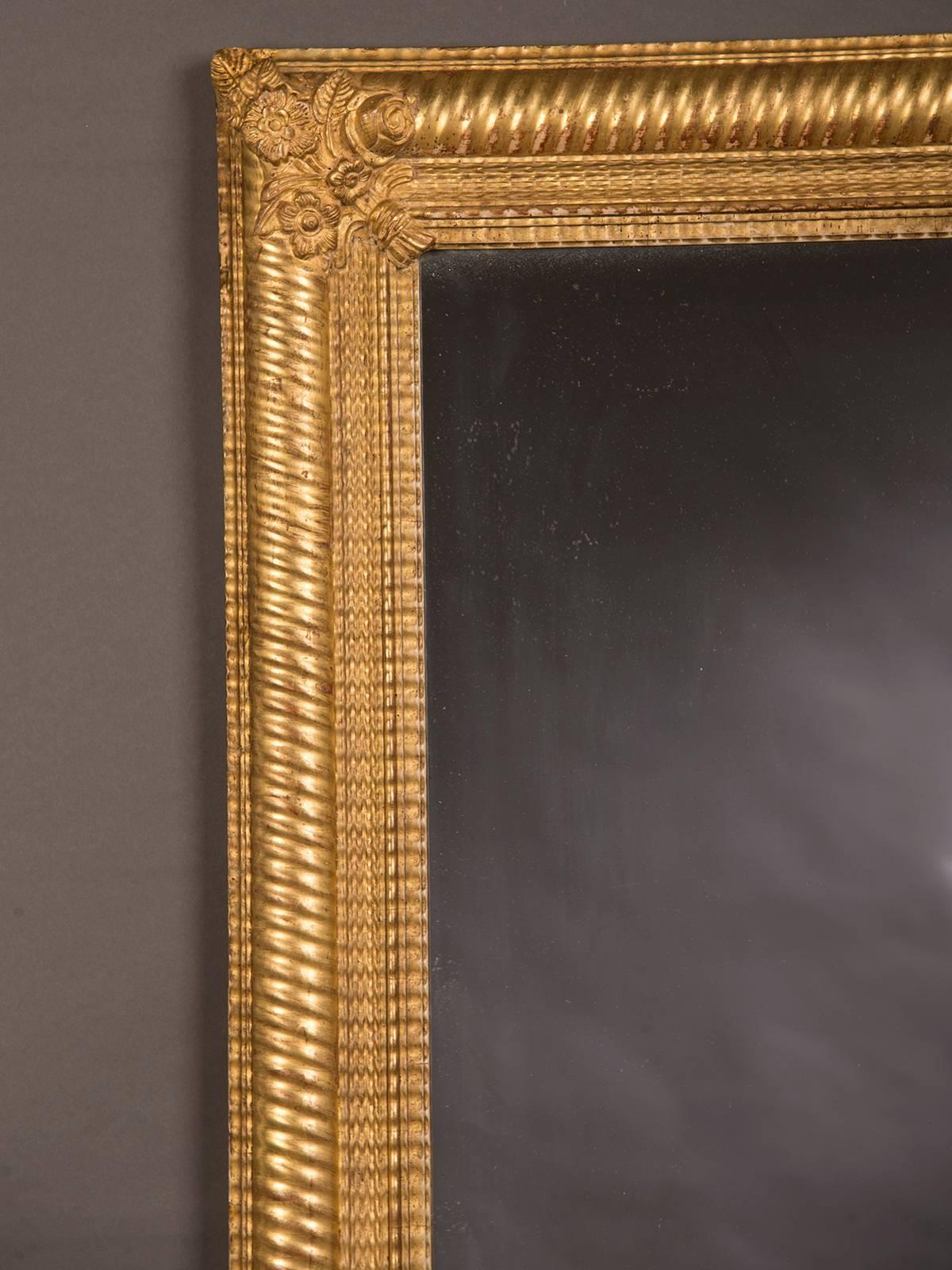 Receive our new selections direct from 1stdibs by email each week. Please click follow dealer below and see them first!

Antique French Belle Époque period gold leaf framed mirror, circa 1895. Measures: 34 1/2