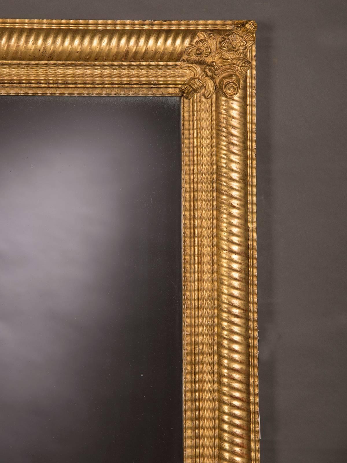 Antique French Gold Leaf Framed Mirror, circa 1895 1