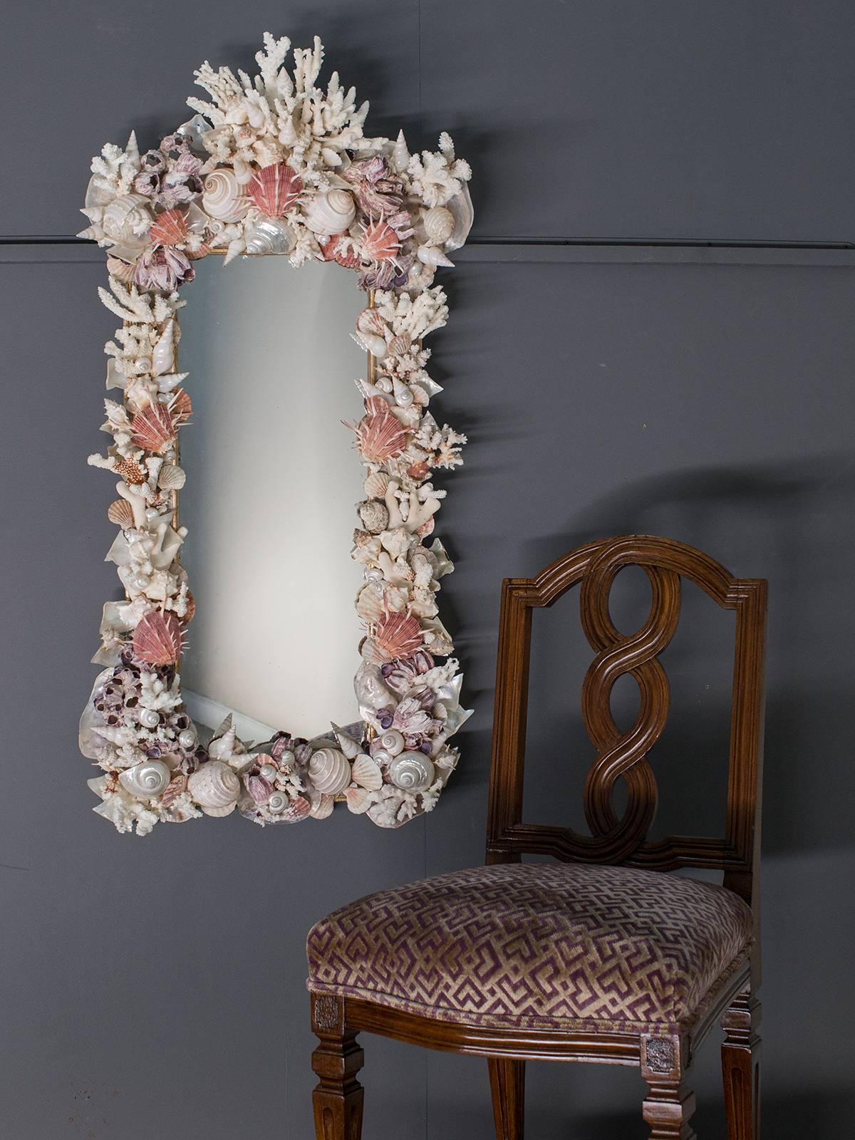 Receive our new selections direct from 1stdibs by email each week. Please click follow dealer below and see them first!

This artistic sea shell mirror is a contemporary creation after an eighteenth century Italian original. The placement of the