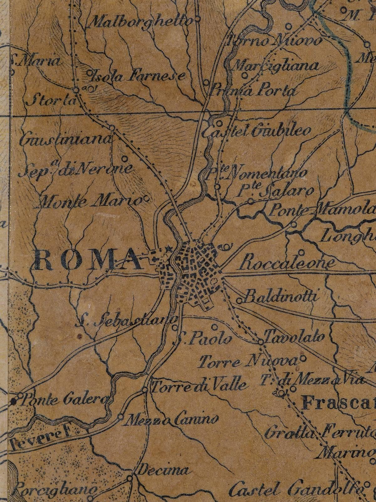 Adriano Balbi Gran Carta D'Italia Map of Italy, circa 1845 In Excellent Condition In Houston, TX