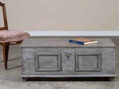 Antique Austrian Painted Pine Trunk, circa 1875