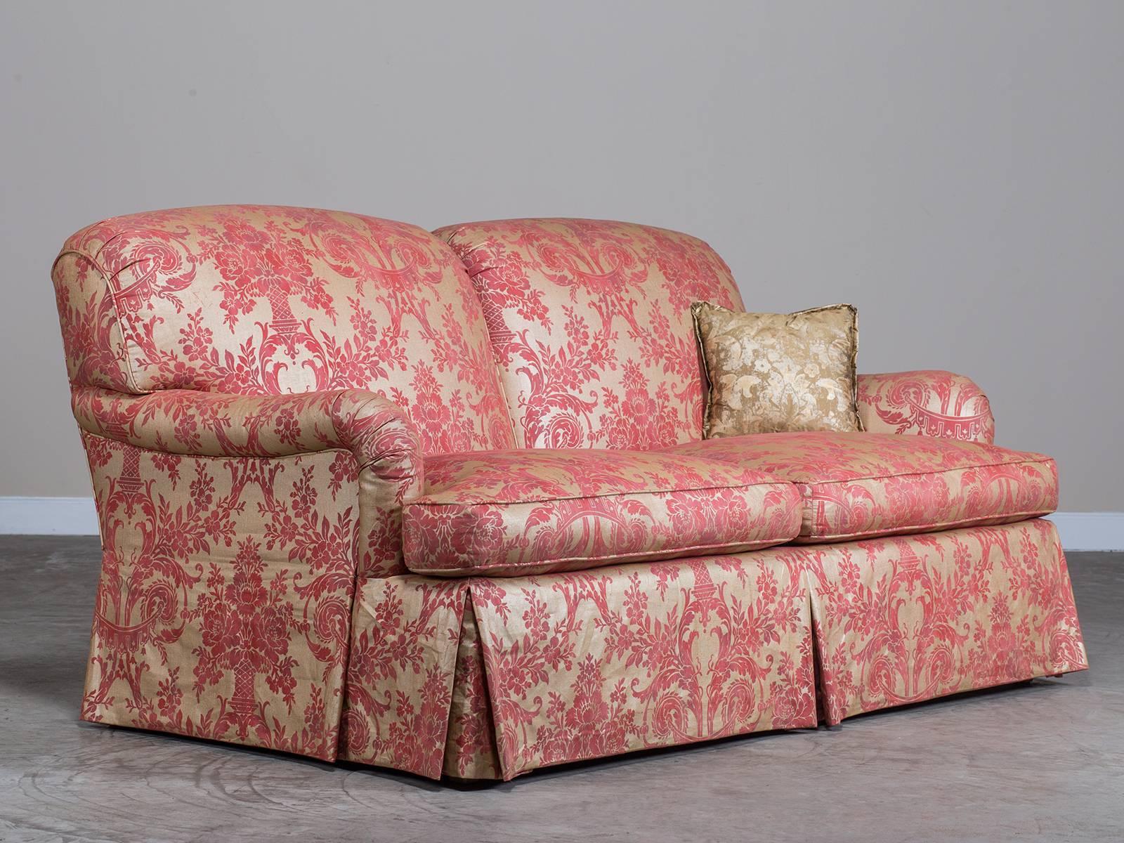Receive our new selections direct from 1stdibs by email each week. Please click follow dealer below and see them first!

The sheer beauty of Fortuny fabric is shown to exceptional advantage here in this pair of custom made sofas. Fortuny, the