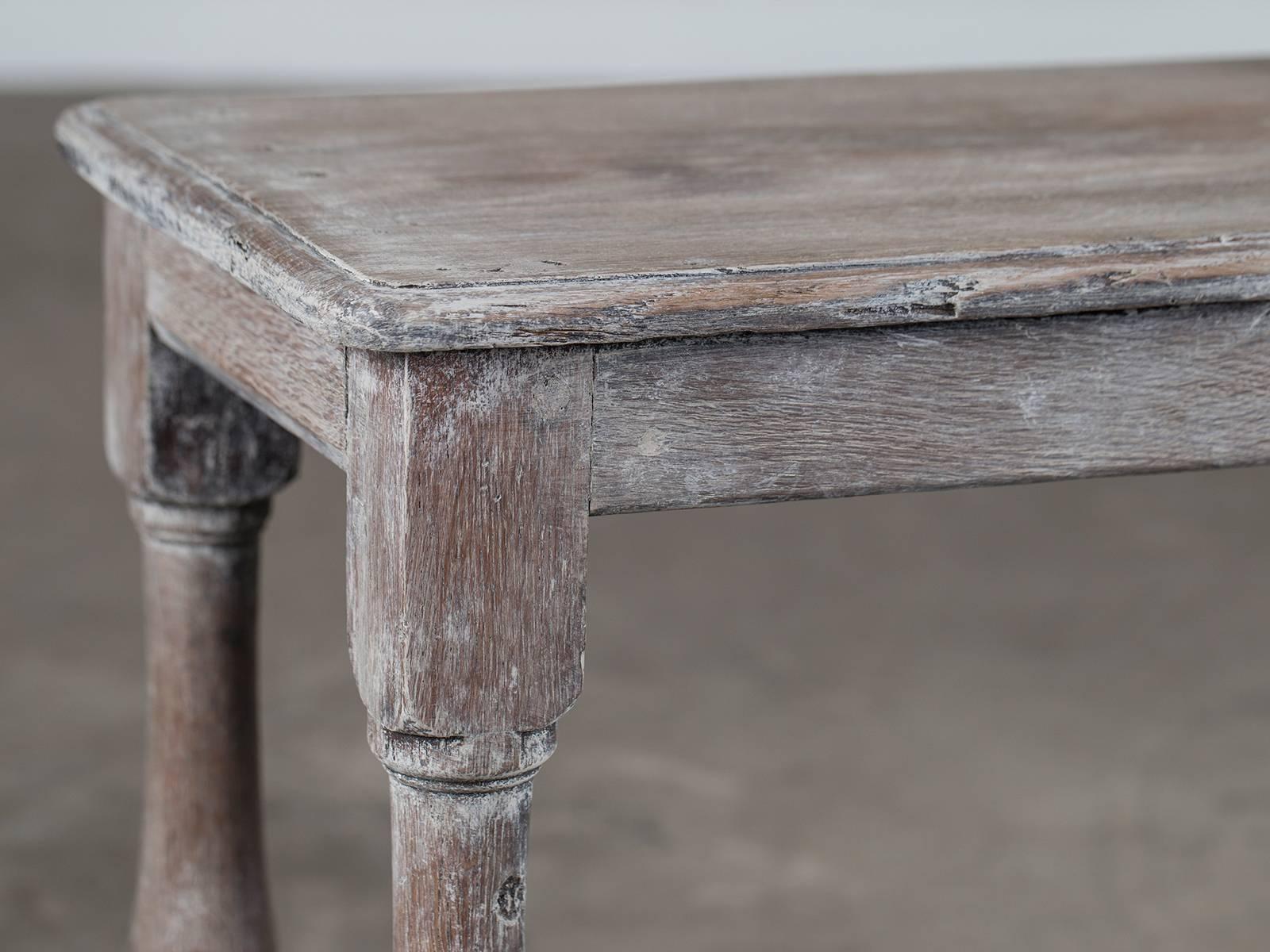 Antique English Limed Oak Joint Bench, circa 1890 1