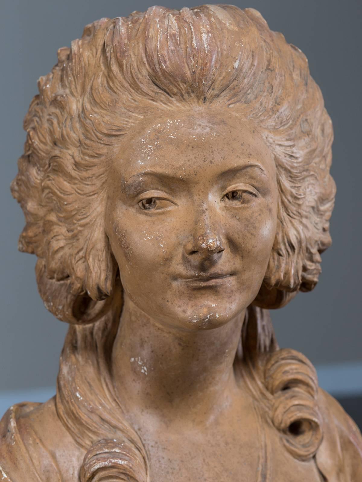 Receive our new selections direct from 1stdibs by email each week. Please click follow dealer below and see them first!

Antique French terracotta plaster bust of Marie Antoinette, circa 1875 modeled after the famous sculpture by Houdon.