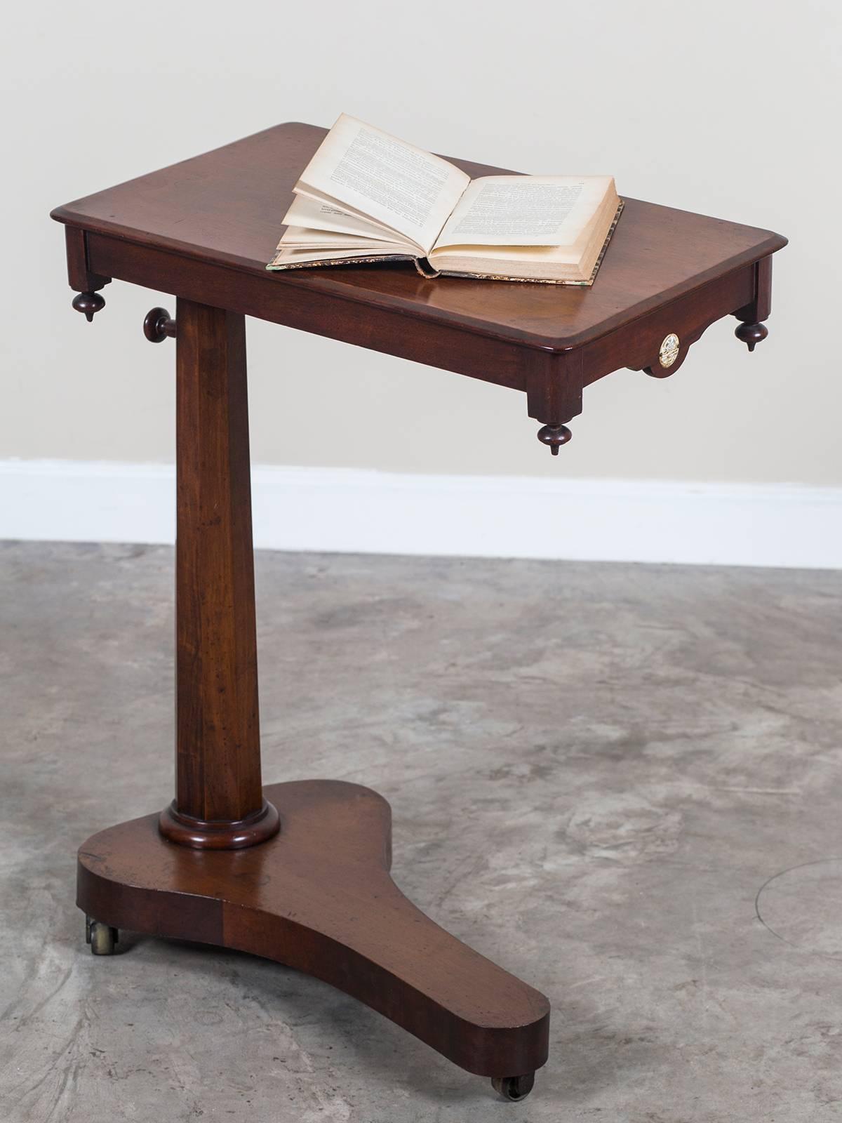 Receive our new selections direct from 1stdibs by email each week. Please click follow dealer below and see them first!

Designed and manufactured by Robinson and Sons of Ilkley in Yorkshire this handsome antique English mahogany tilt top reading