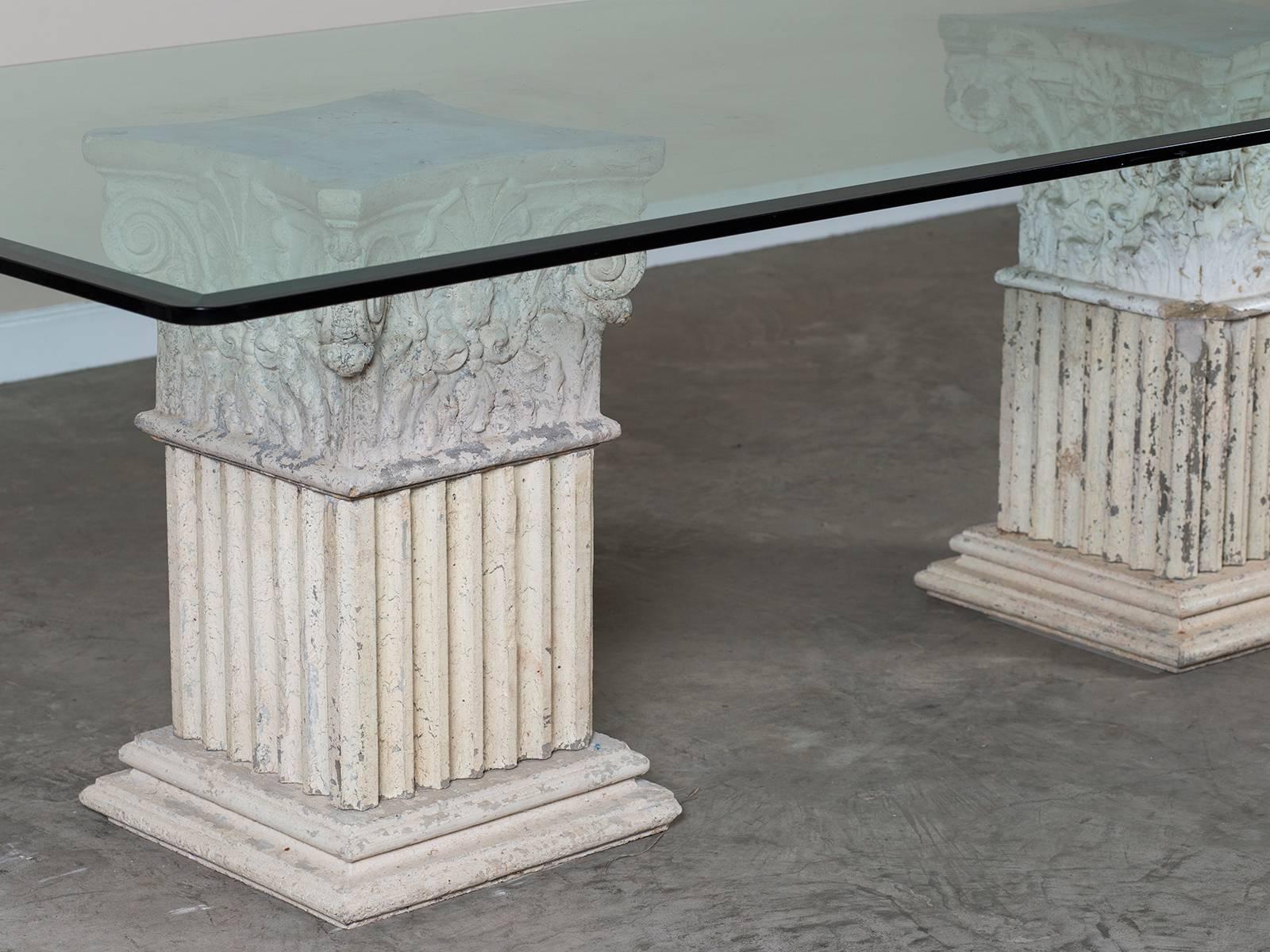 stone table bases for glass tops