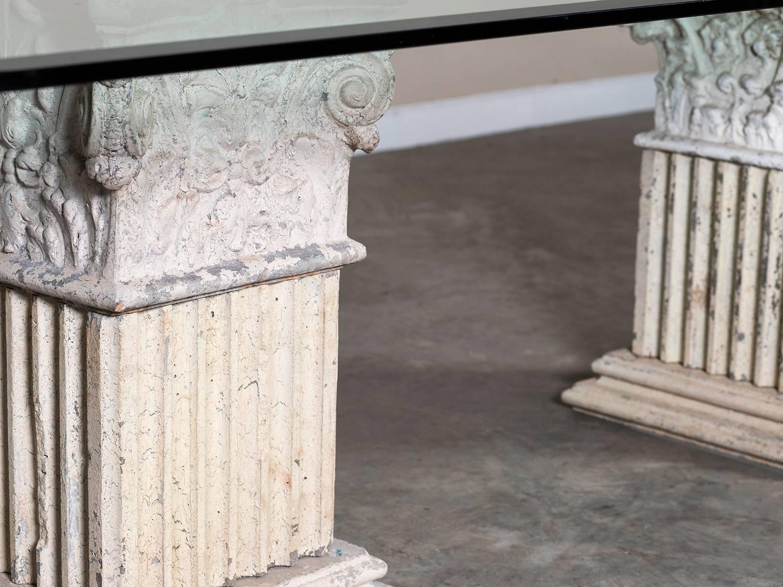 stone pedestal table base