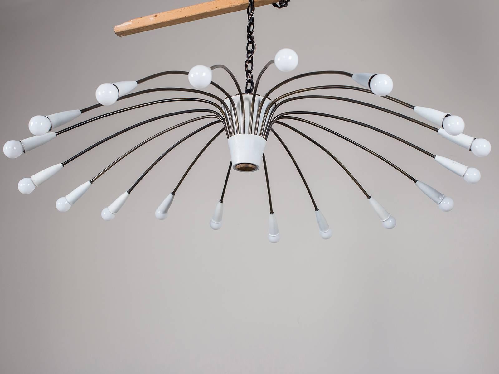 Italian Mid-Century Modern Chandelier Stilnovo Style, circa 1960