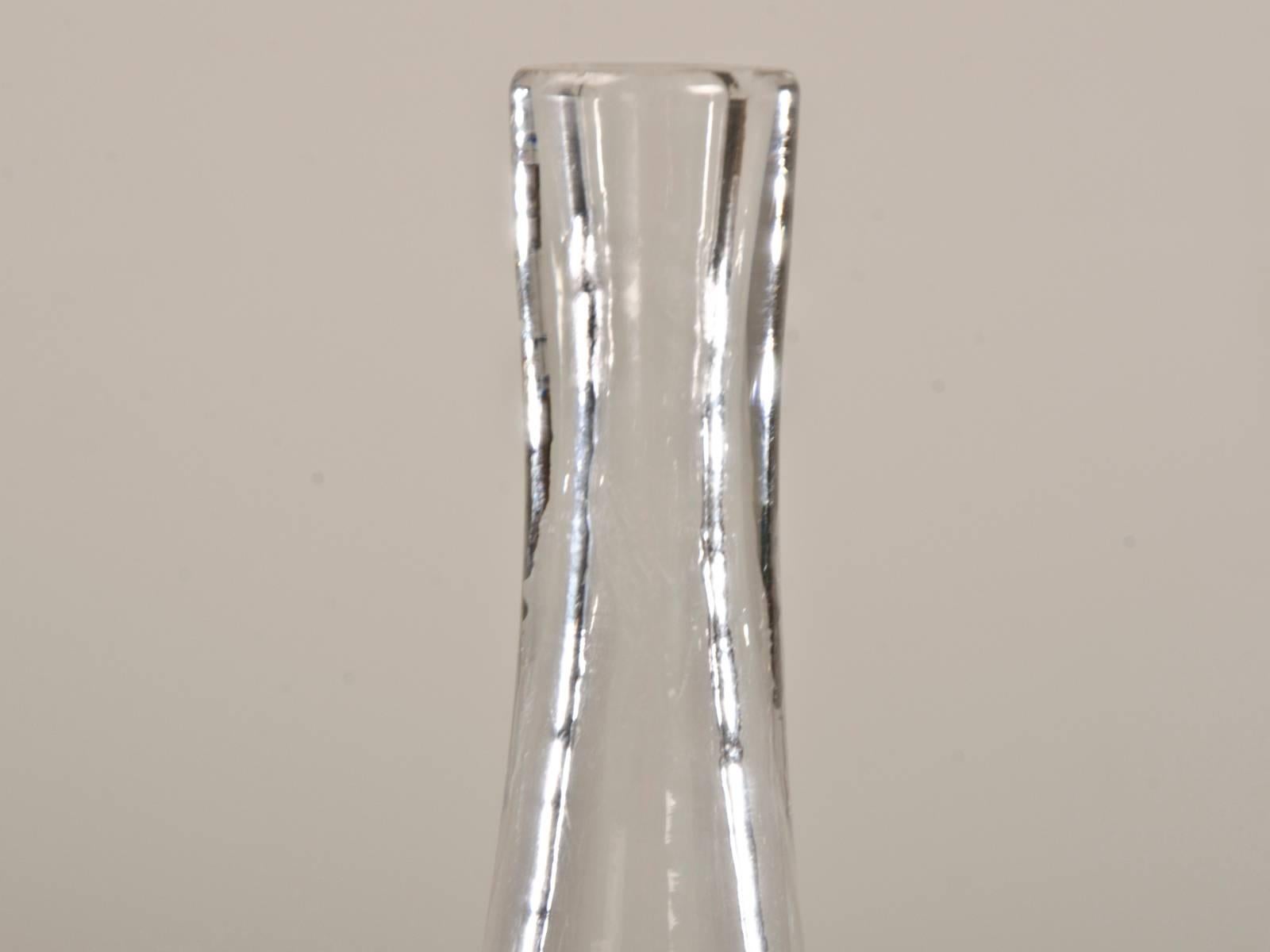 British Antique English Regency Period Moulded Glass Wine Decanter, circa 1820