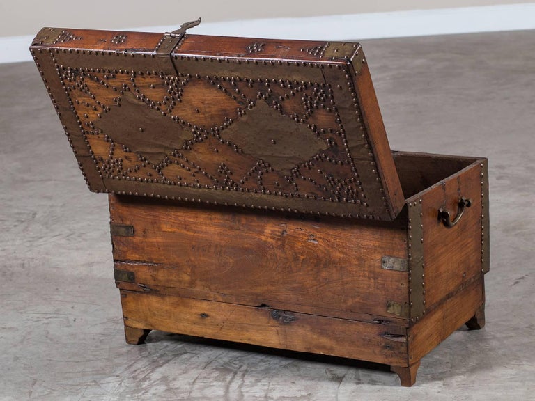 Antique African Zanzibar Chest Trunk, BrassMounted, circa 1875 at 1stDibs