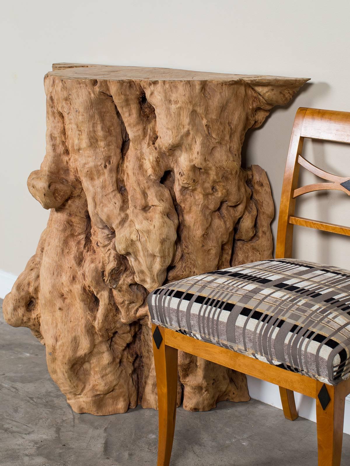 Organic Modern Natural Washed Teak Organic Console Table from Indonesia For Sale