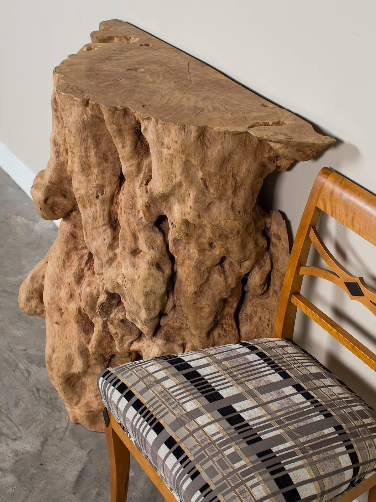 Indonesian Natural Washed Teak Organic Console Table from Indonesia For Sale
