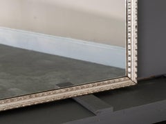 Antique French Silver Leaf Rectangular Mirror, circa 1890