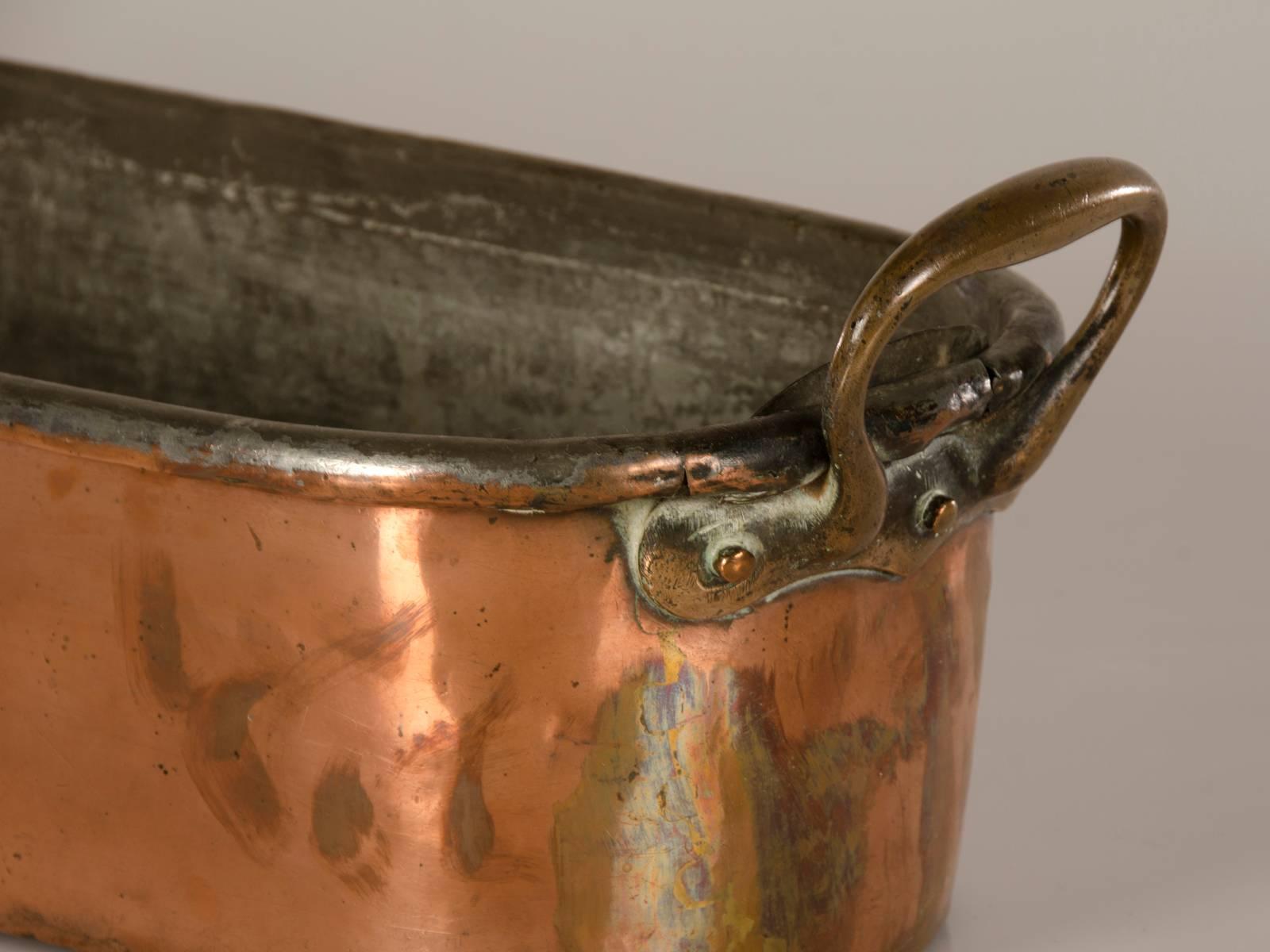 French Copper Vessel for Poaching Fish, Maker's Stamp, circa 1875 In Excellent Condition In Houston, TX