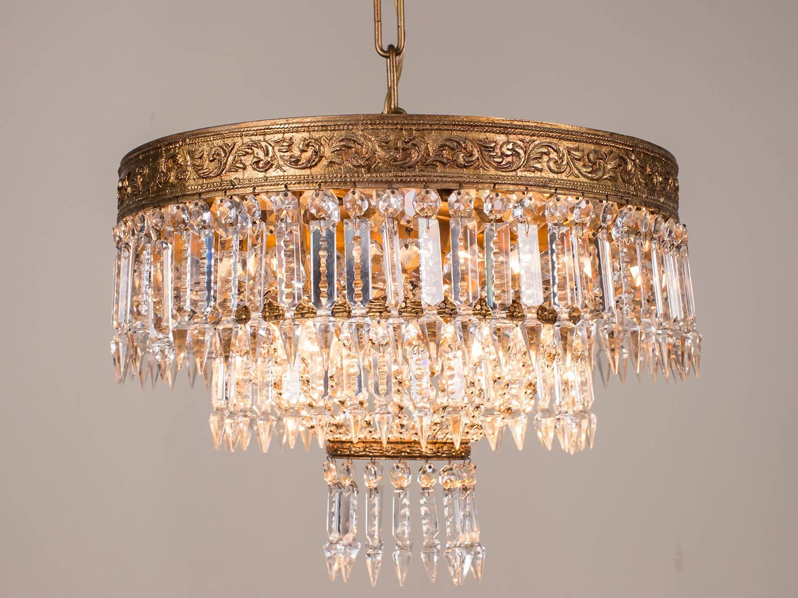 Antique French Empire Style Crystal Chandelier, circa 1900 1