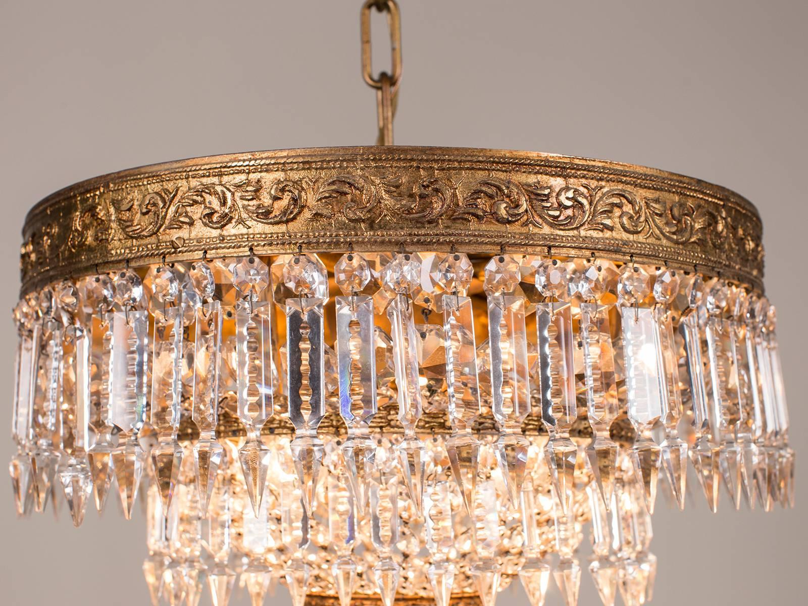 Antique French Empire Style Crystal Chandelier, circa 1900 2