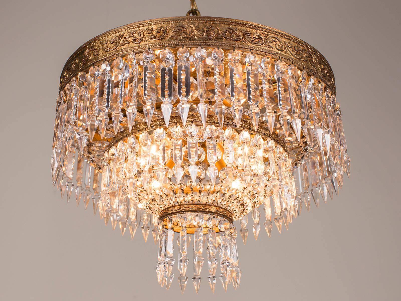 Antique French Empire Style Crystal Chandelier, circa 1900 3