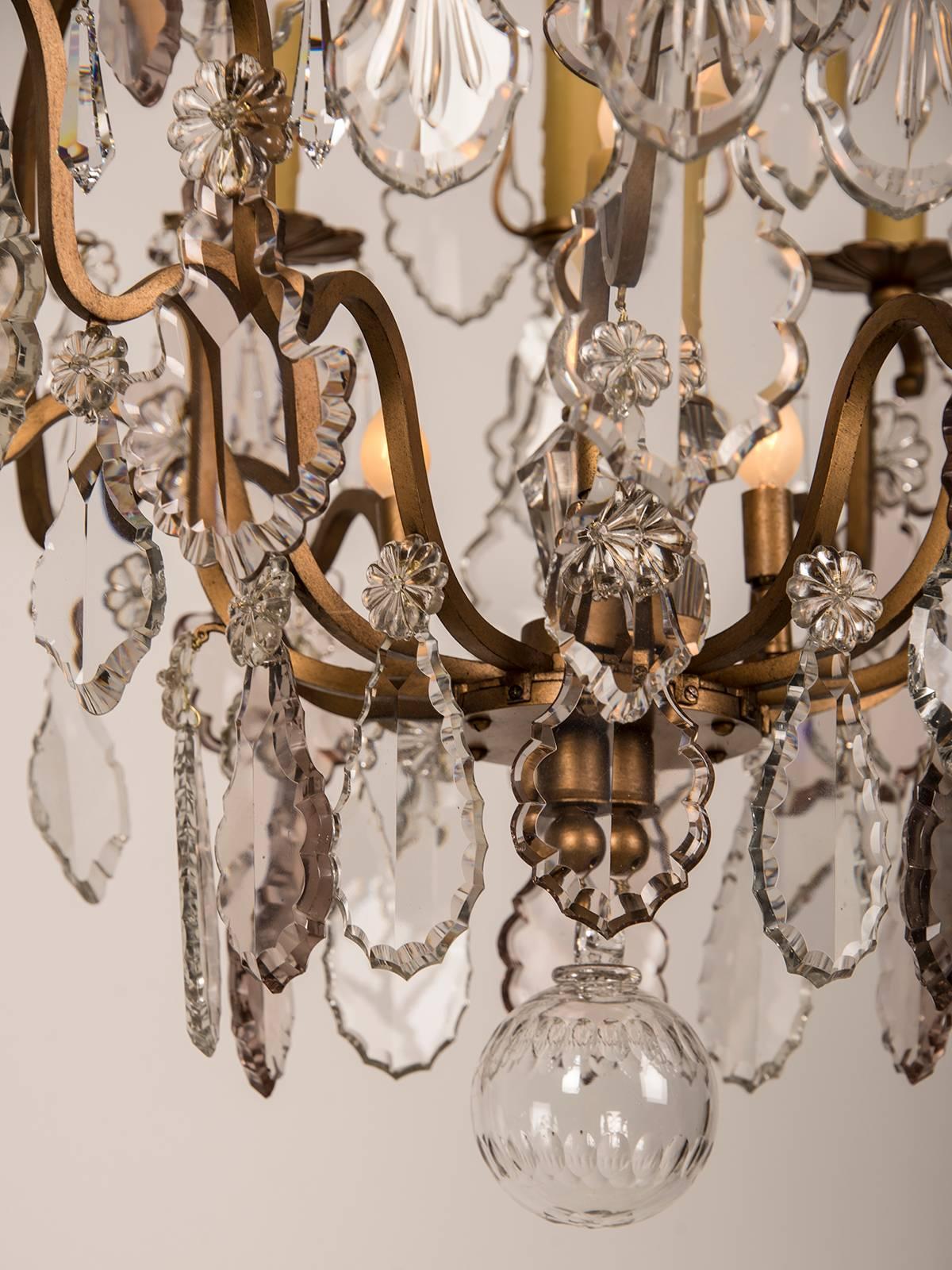 Antique French Louis XV Style Crystal Chandelier with Sixteen Lights circa 1900 1