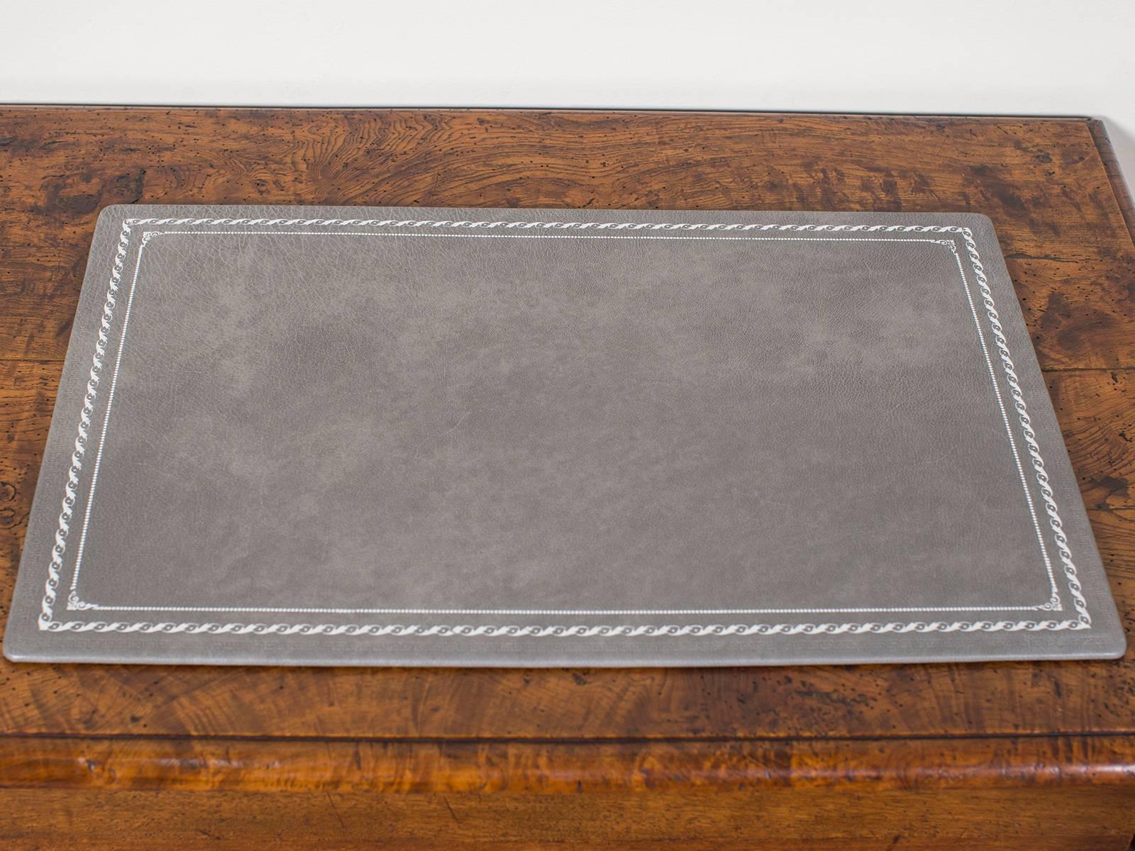 Custom Grey Leather Desk Pad Blotter Hungary, circa 2015 at 1stDibs ...