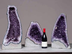 Large Vintage Amethyst Crystal Caves Geodes Found in China