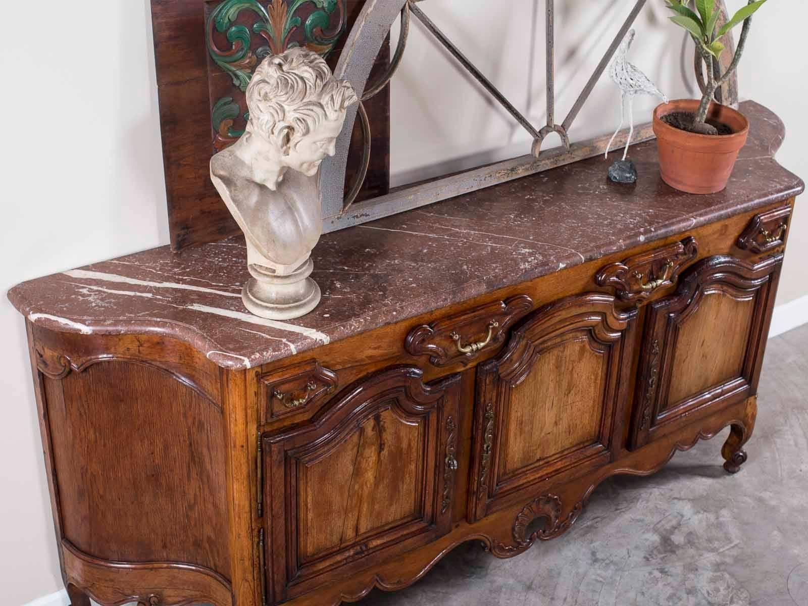 antique marble top buffet