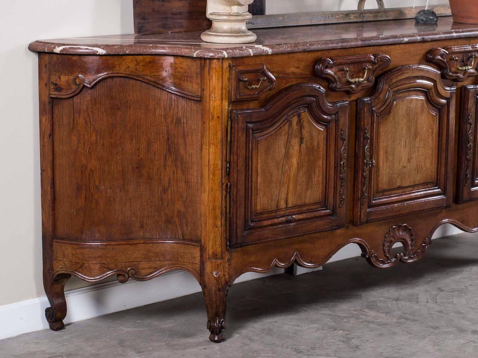 antique french buffet marble top