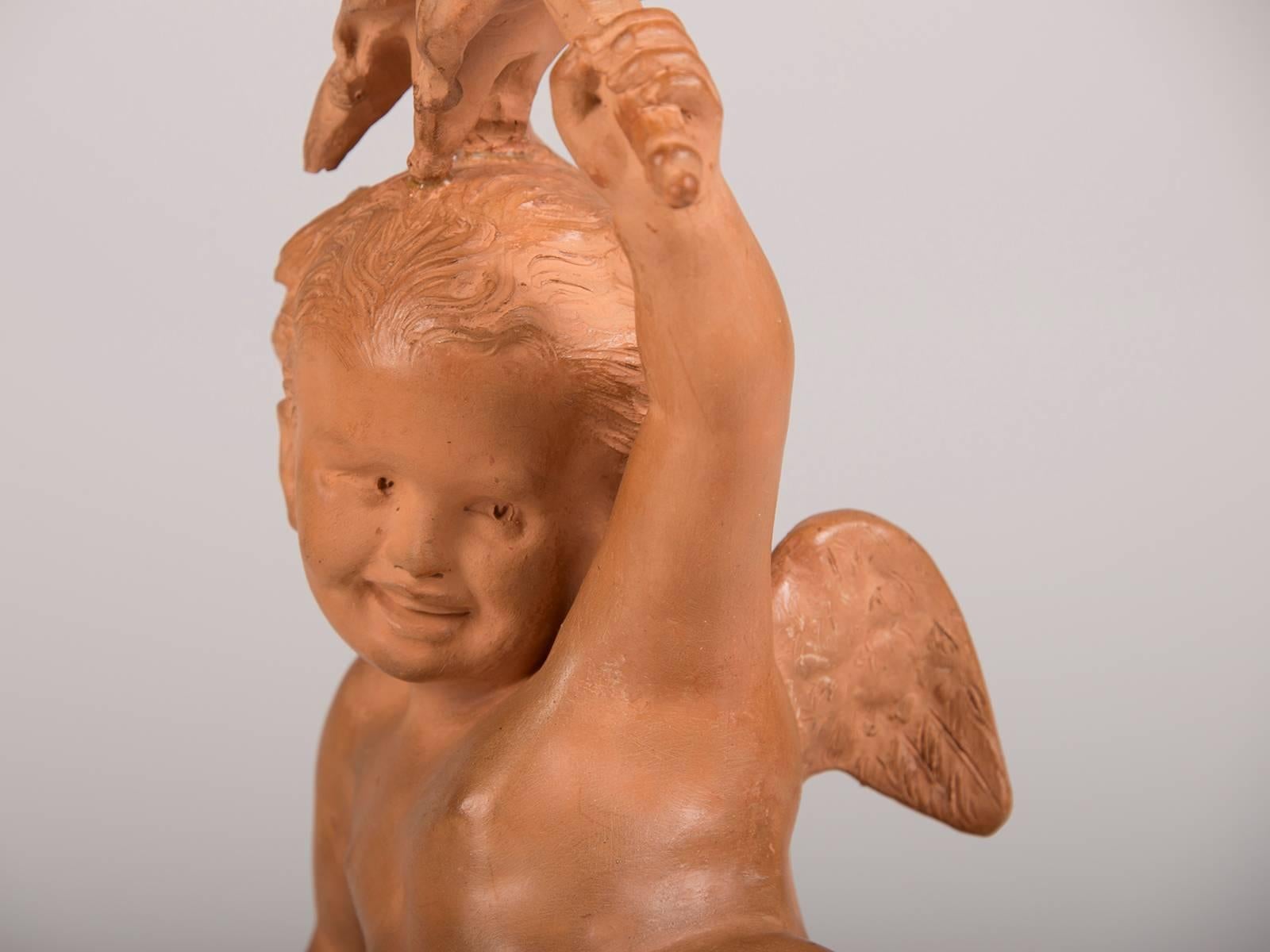 Antique French Terra Cotta Sculpture, circa 1870 by Jean-Baptiste Carpeaux In Excellent Condition In Houston, TX