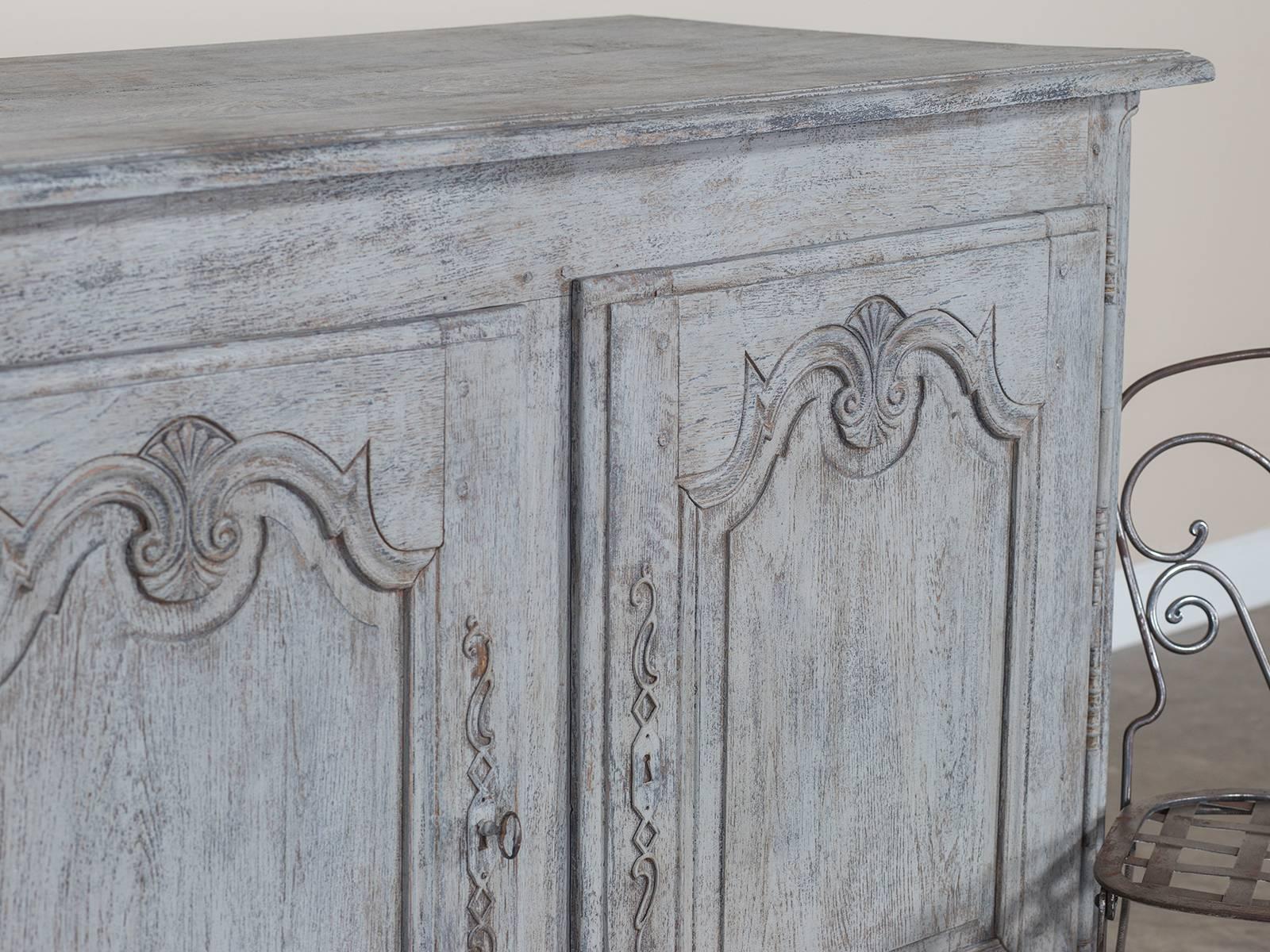 Antique French Louis XV Style Painted Oak Buffet, Enfilade, circa 1850 1