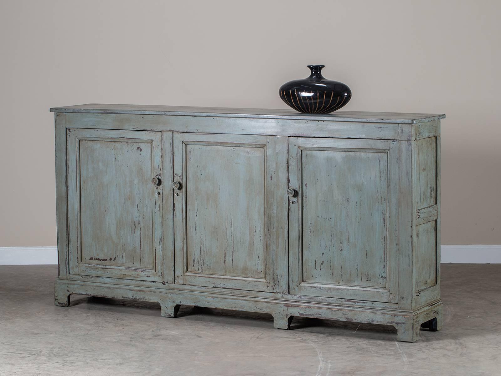 Late 19th Century Unusually Shallow Louis Philippe Style Painted Enfilade, France circa 1870