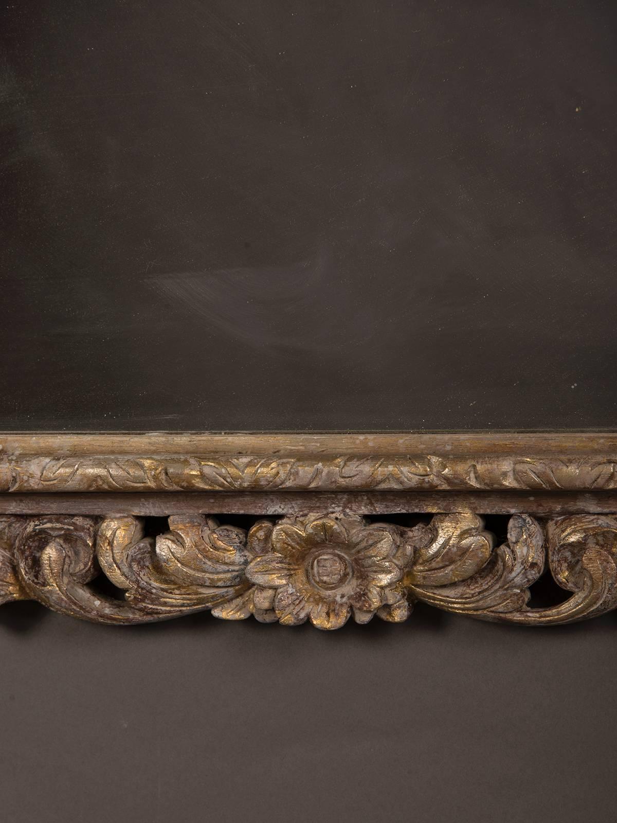 Antique English Charles II Style Painted Mirror, circa 1880 1