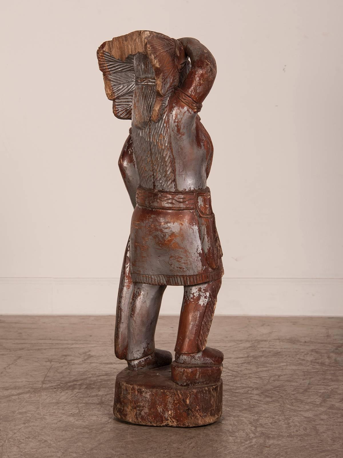 Early 20th Century Antique American Cigar Store Indian Sculpture United States circa 1880