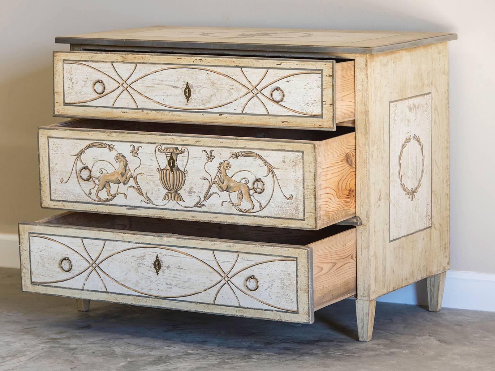 Biedermeier Period Antique German Neoclassical Style Chest of Drawers circa 1830 2
