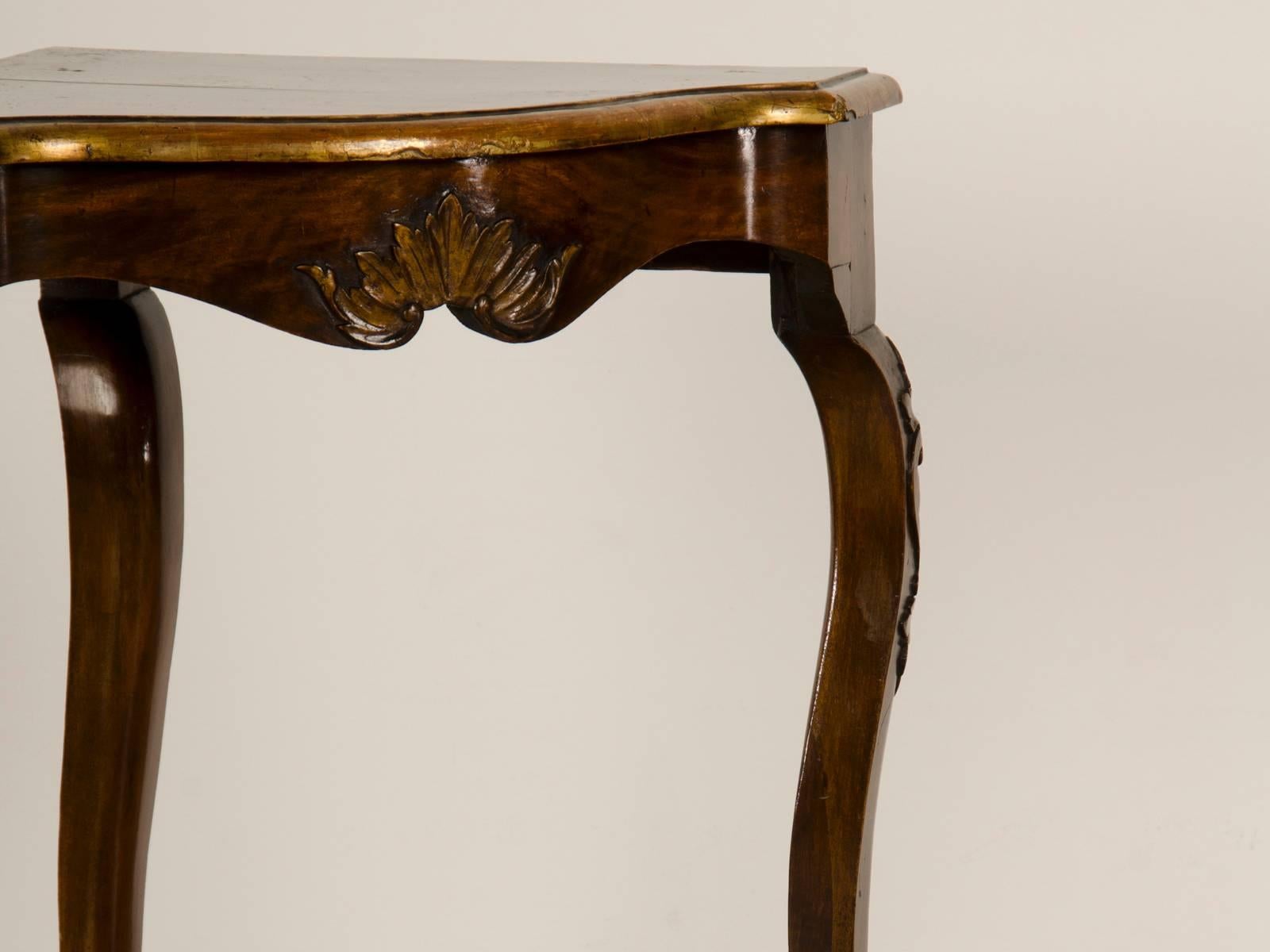 Gilt Louis XV Style Antique French Painted Corner Table, circa 1890