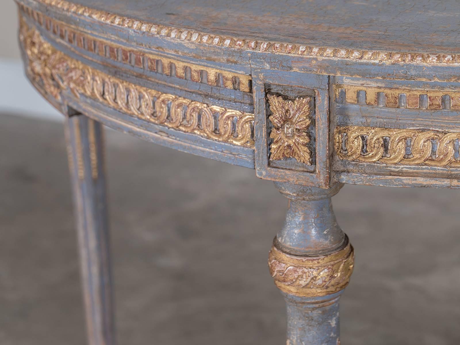 Late 19th Century Pair of Painted Gustavian Console Tables, Sweden, circa 1880