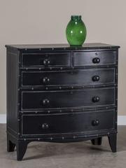 Antique Bow Front Faux Bamboo English Chest of Drawers, circa 1860