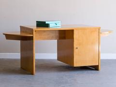 Art Deco Period Vintage French Maplewood Desk, circa 1930