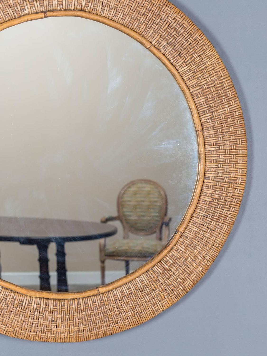 rattan mirror