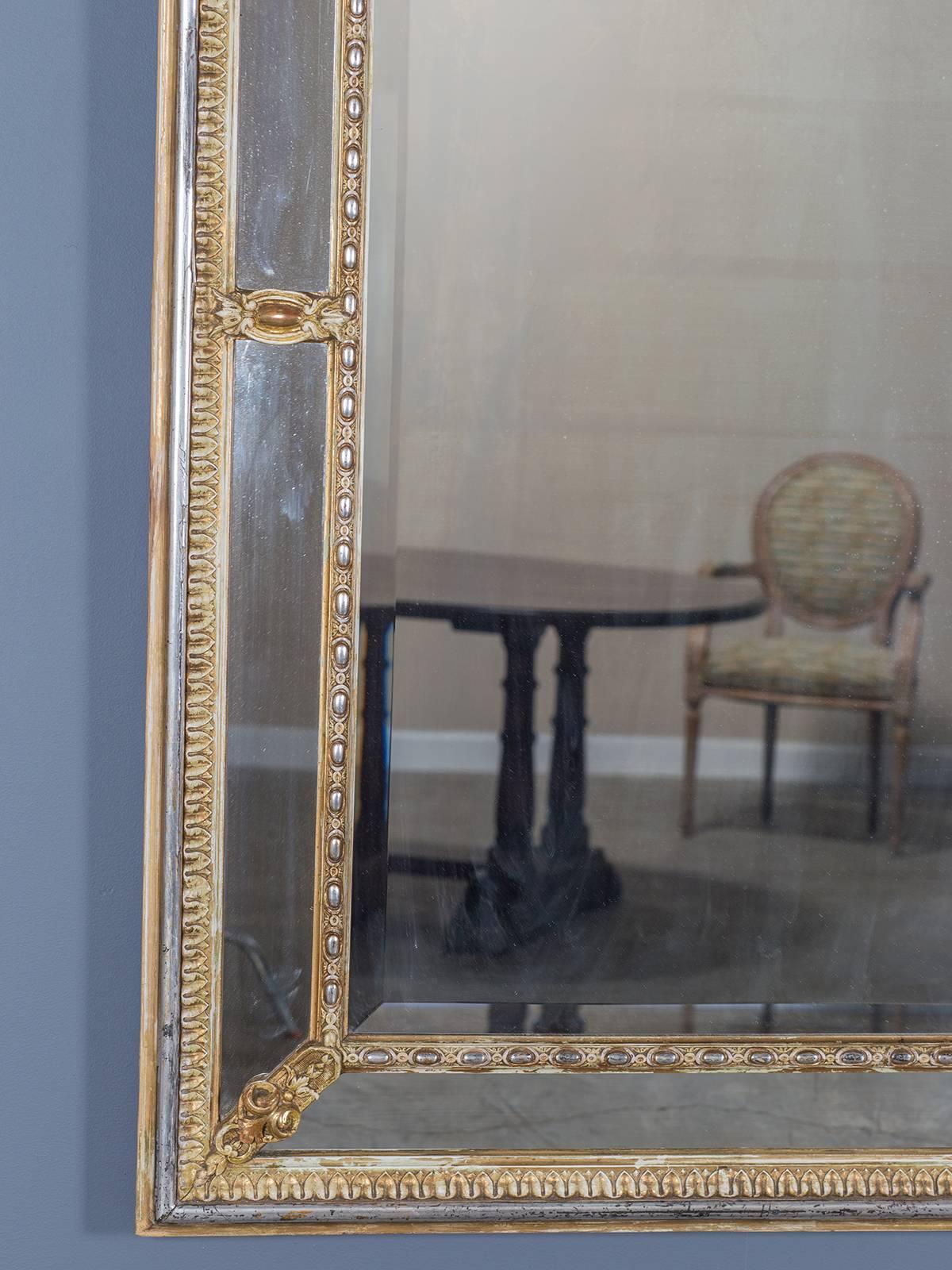 Gilt Antique Regence Style Pareclose French Mirror, circa 1880 