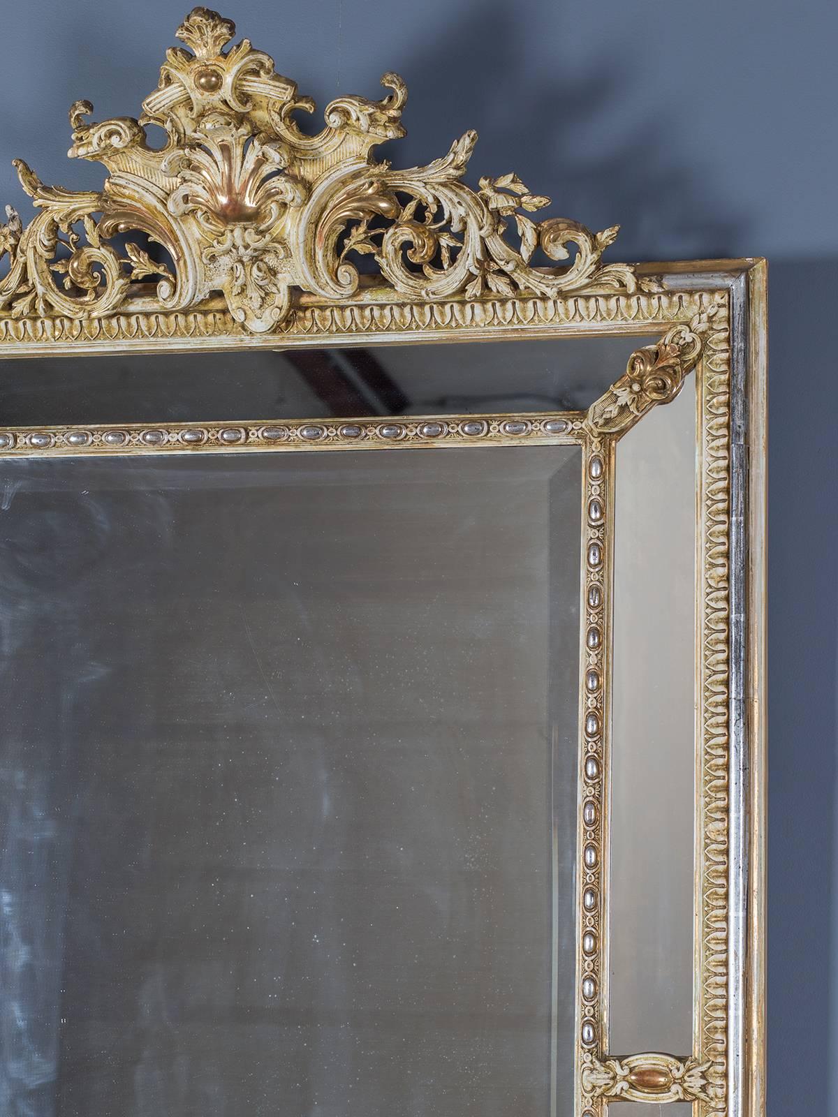 Late 19th Century Antique Regence Style Pareclose French Mirror, circa 1880 