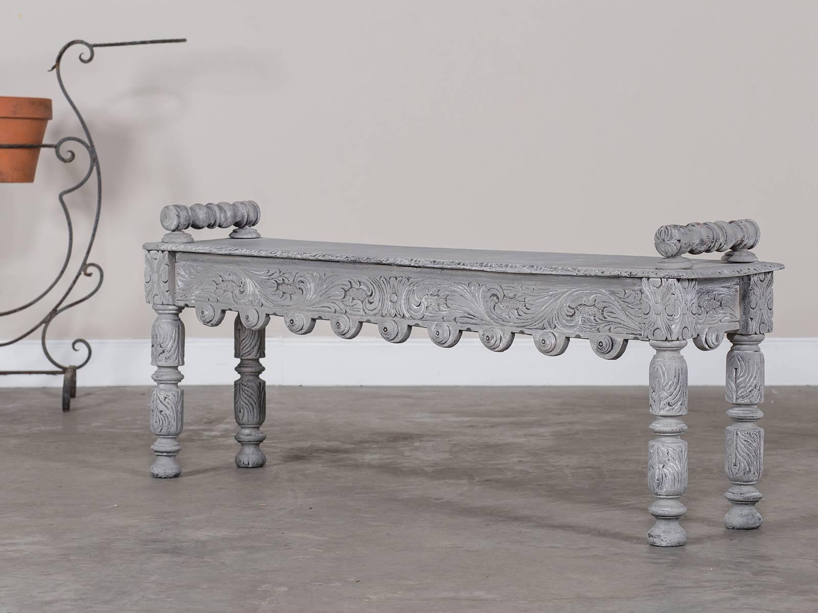 Receive our new selections direct from 1stdibs by email each week. Please click follow dealer below and see them first!

The bold lines of this antique English painted oak hall bench date back to the Regency period in early 19th century England.