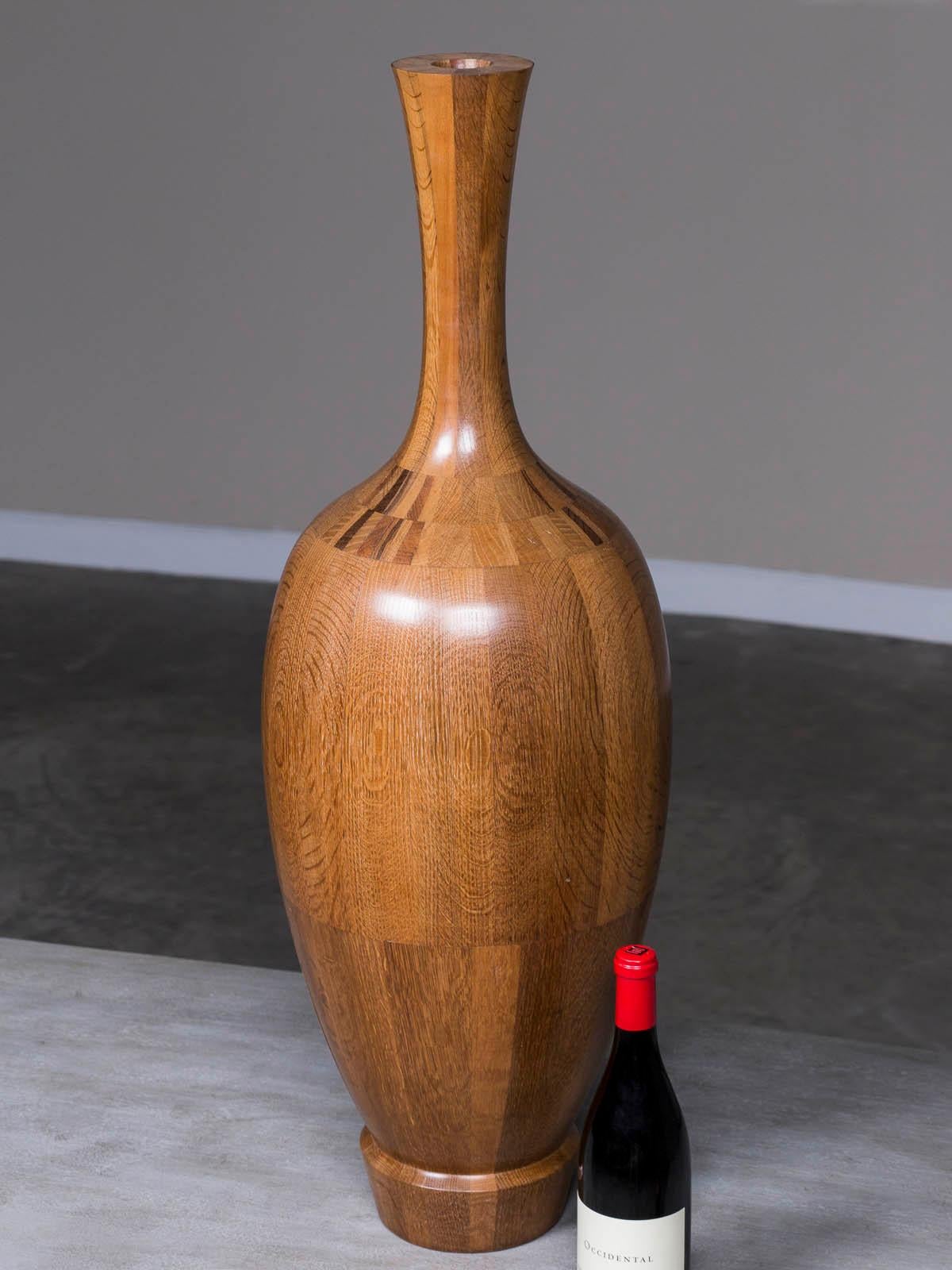 Collection of Three Art Deco Timber Vases, De Coene Frères, Belgian circa 1940 3