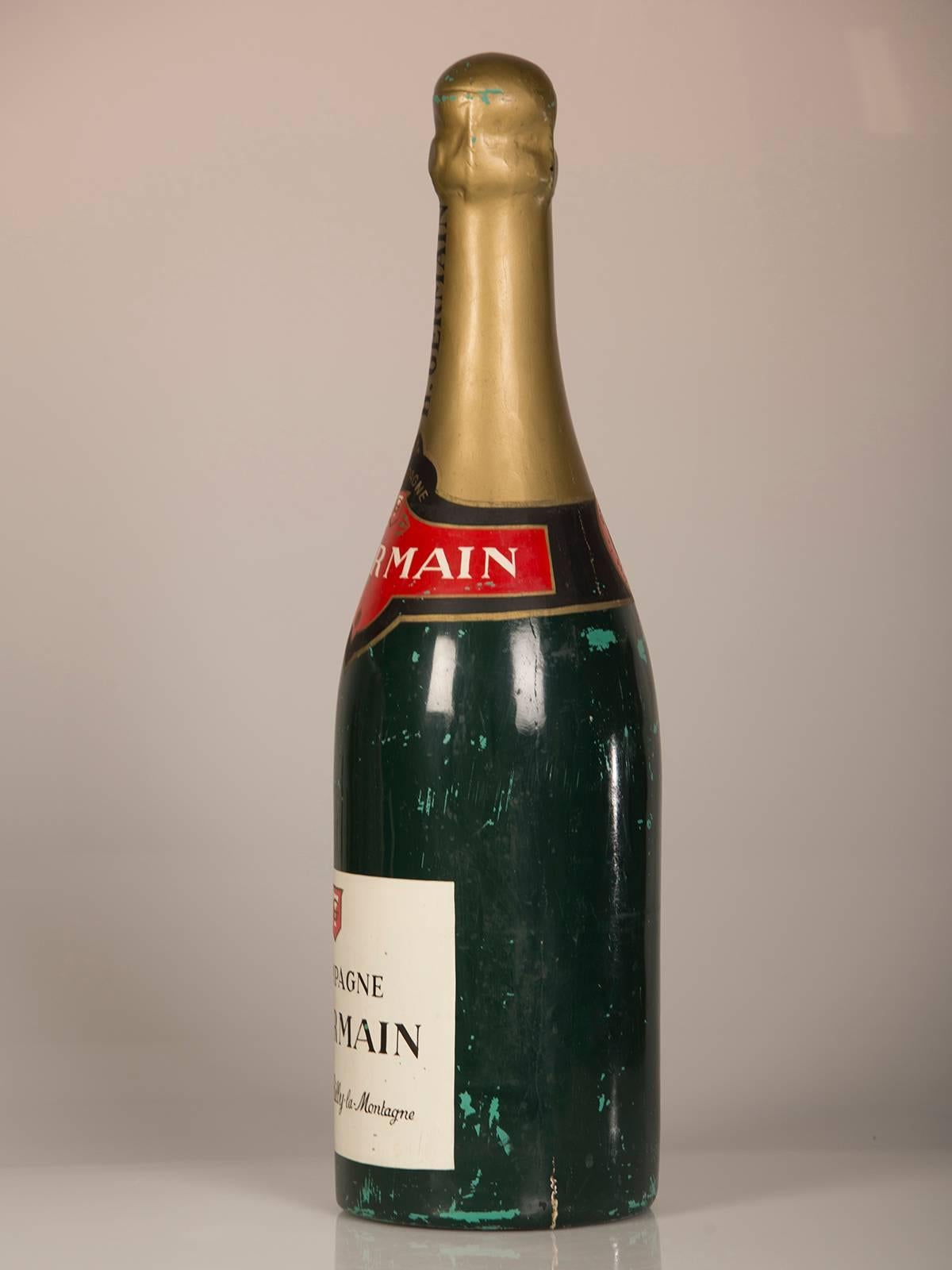 Collection of Vintage French Grand Scale Replica Champagne Bottles, circa 1940 For Sale 1