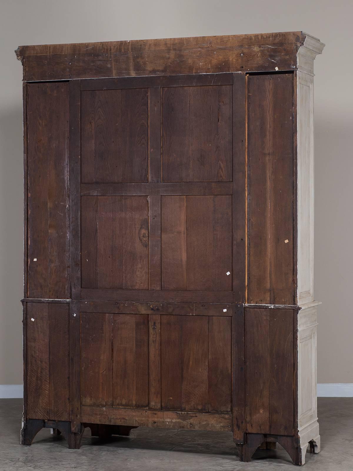 Antique French Painted Oak Bibliothèque Display Cabinet, circa 1875 3