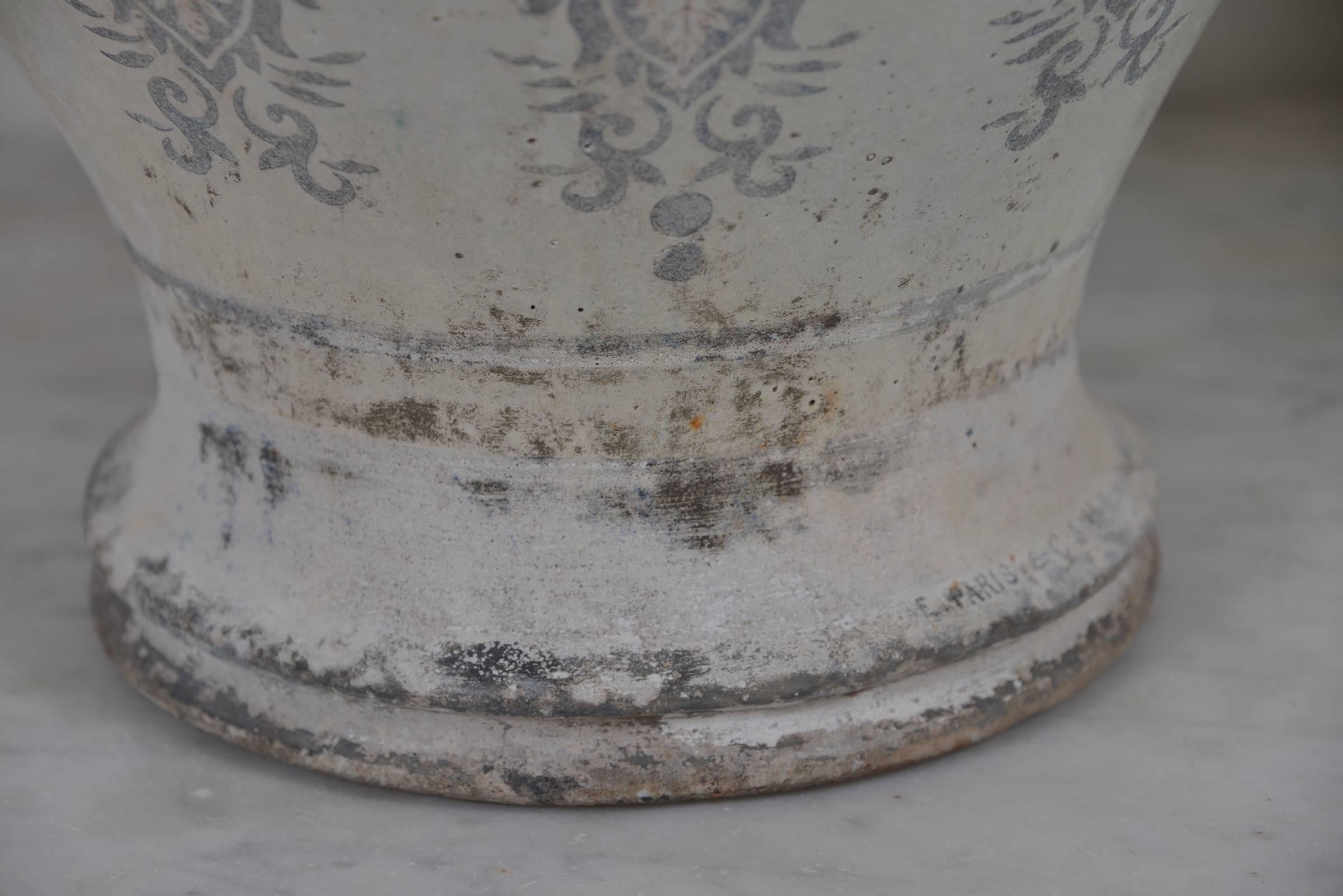 19th Century Rouen Enamel Vase 