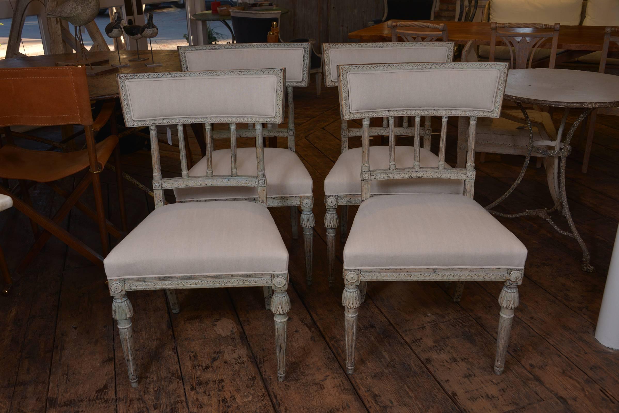 Swedish Four Gustavian Chairs For Sale