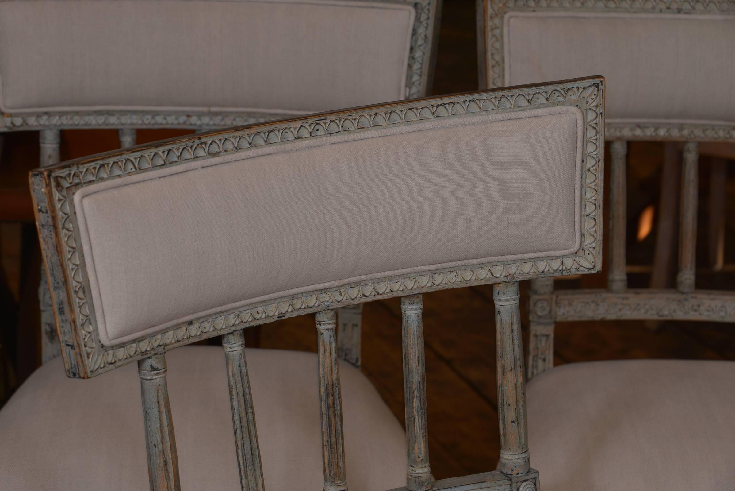 Early 19th Century Four Gustavian Chairs For Sale