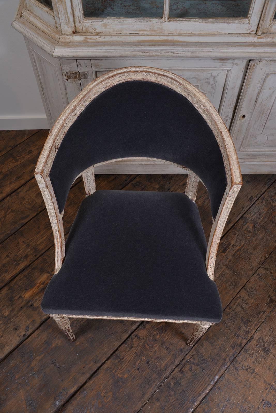 19th Century Swedish Gustavian Barrel Back Chair